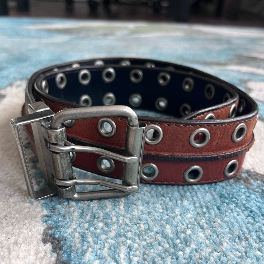 Genuine leather belt adjustable size S (30-33)
